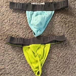 Cin2 Men's thong Set - Blue and Green